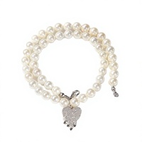 Collier tendance en laiton plaqué or PVD 18 carats avec perles imitation perle de 8 mm pour hommes et enfants, idéal pour les fêtes et mariages - Meilleure vente