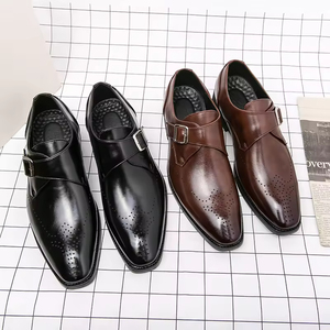 High-end British-style Business Formal Genuine Leather Oxford <b>Shoes</b> Men Pointed-Toe Handcrafted Groom Lace-Up Anti-Slippery All - Product Image 1