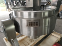 Marmite industrielle à gaz de 600 L avec agitateur, à bascule, pour la cuisson de sauces et pâtes, destinée à la transformation alimentaire