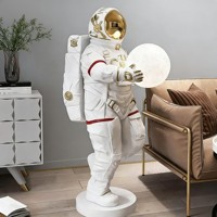 Grande statue d'astronaute réaliste en résine, sculpture grandeur nature peinte à la main pour la décoration de la maison ou de l'hôtel, cadeau pour souvenirs ou fêtes
