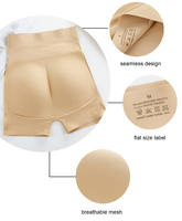 Culotte gainante sexy rembourrée pour rehausser les fesses et les hanches, avec coussinets de contrôle et de modelage