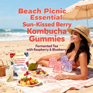 OEM/ODM kustom probiotik Kombucha Gummies organik probiotik & postbiotik untuk kesehatan GMO NON GMO, probiotik Vegan - Product Image 2