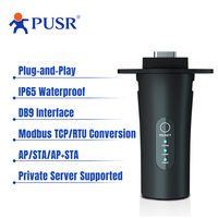 PUSR WiFi Solar Data Stick con Conector DB9, Plug-and-Play, IP65 Impermeable, Inversor Solar, Protocolo TCP/UDP/HTTP, USR-S100-WA12
