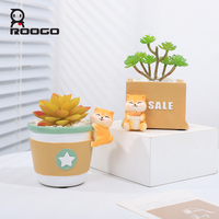 Adorable pot de fleurs en résine en forme de chiot, pot à succulentes mignon, décoration de bureau et d'étagère, cadeau Kawaii