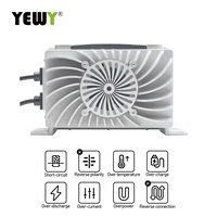 Chargeur de chariot de golf étanche 12V 55A Lithium Lifepo4 72V 16A chargeur de batterie pour véhicules électriques prise britannique Standard