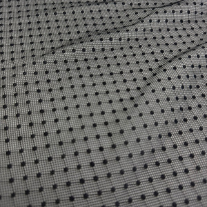 Tissu en maille extensible 4 directions en nylon et élasthanne noir à motif géométrique diamant pour lingerie et vêtements de danse - Product Image 5