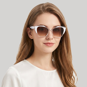 Cat-Eye <b>Sunglasses</b> For Women UV400 Protection PC Lens Black Frame Fashionable Sun Glasses Outings Cycling Driving - Product Image 2