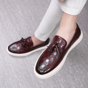 Vente en gros d'usine chaussures décontractées pour garçons printemps automne chaussures pour hommes formelles de bureau en cuir véritable - Product Image 6