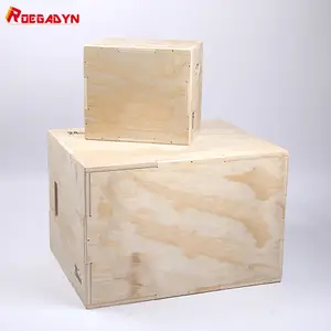 New Arrival Fitness Accessories Cross Fit Training Plyometric Boxes Wooden Box Jump