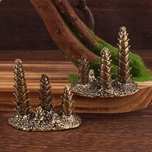 Figurine décorative en laiton en forme de pousses de bambou, ornement de bureau miniature, style chinois traditionnel, décoration pour la maison et le bureau - Product Image 2