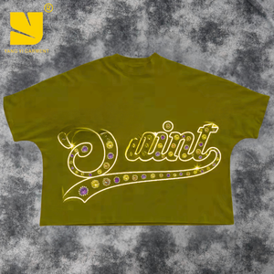 T-shirt da uomo di grandi dimensioni con serigrafia superiore in misto cotone per abbigliamento sportivo e Casual - Product Image 2