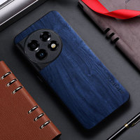 Coque de téléphone rigide en cuir PU motif bois pour OnePlus Nord CE 4 Lite 13R N200 5G