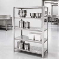 Étagères murales en acier inoxydable 201/304 sur mesure, stockage pour cuisine commerciale, capacité de charge de 500 kg/m pour restaurants, hôtels
