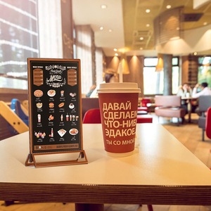 Altın şeffaf akrilik 2 taraflı çerçeveler masalar için ekran standı akrilik işaret tutucu - Product Image 2