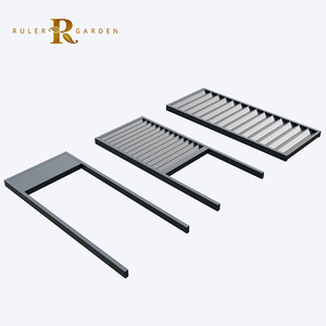 Auvent rétractable en aluminium Auvent d'extérieur Skylight Window Conservatory <span class=keywords><strong>Volet</strong></span> roulant électrique Toit Patio Terrasse Balcon Ombre - Product Image 2