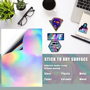 Holographic Sticker <strong>Paper</strong> A4 Size 8.2 X 11.7 Printable Vinyl Sticker <strong>Paper</strong> Rainbow Vinyl Sticker <strong>Paper</strong> Dries Quickly