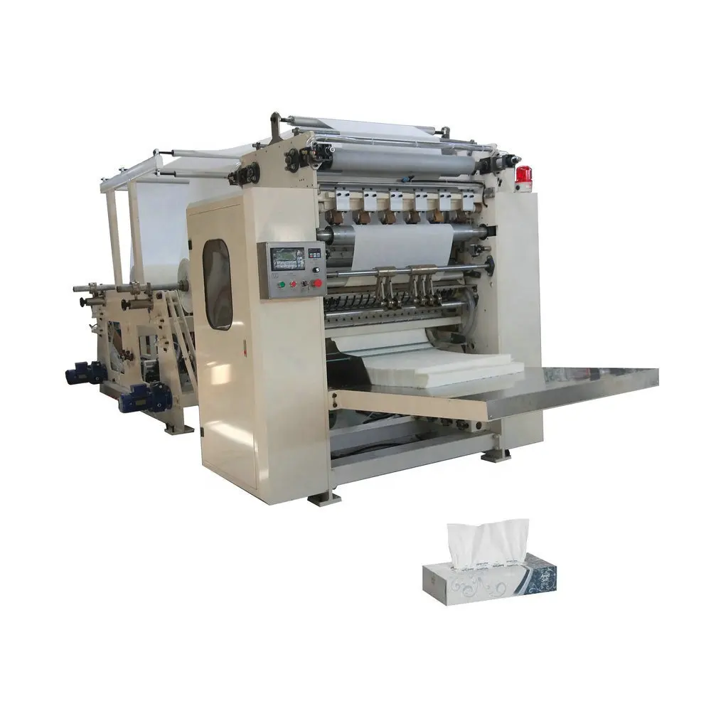 Machine automatique à grande vitesse de fabrication de papier de soie faciale de pli en V