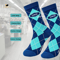 Chaussettes d'affaires à motif croisé pour hommes, taille unique, tricot 200N, pour marque en démarrage, OEM ODM
