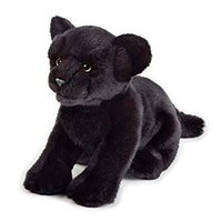Peluche Panthère Noire Réaliste, Jouet Animal Sauvage pour Collectionneur, Décoration Maison, Cadeaux de Fête, Vente en Gros