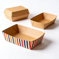 Boîte à snacks personnalisée avec logo imprimé pour frites, anneaux d'oignon, tendres de poulet – Emballage de snacks de restauration rapide en gros
