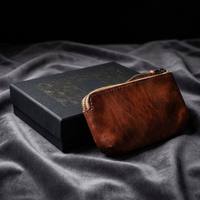 Pochette à tabac en cuir véritable avec logo personnalisé de luxe, coffret cadeau haut de gamme, vente en gros OEM/ODM, accessoires pour fumeurs pour hommes