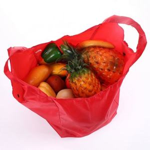 Sac pliable écologique avec logo personnalisé, sac de courses réutilisable en tissu polyester recyclé - Product Image 3