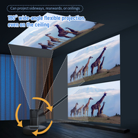 Proyector de Cine en Casa con Pantalla de 200 Lúmenes, Proyector de Películas Full HD con Pantalla LCD de 2.69 Pulgadas y Enfoque Motorizado
