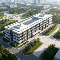 Bâtiment commercial en acier moderne et élégant à plusieurs étages, doté de caractéristiques ignifuges pour les espaces de bureaux professionnels et industriels