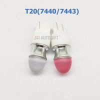 Strobe T20 LED 7440 7443 flash Led Ampoule W21/5W Led s25 1156 ba15s 1157 bay15d Feu de recul Signal Lampe 12/24V pour Voiture