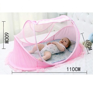 Travel Baby Crib Mosquito Net with Elastic Bottom See Through Mesh for Stroller Car Seat <b>Scratch</b> Proof Fold - Product Image 3
