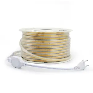 No Dark Spots Cob Led Strip Plug And Play Light AC110V 220V Flexible Waterproof Strip Led Cob 15W For Room Outdoor Strip LED COB