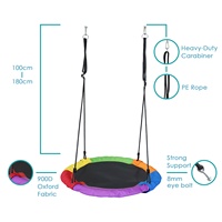 Personnalisé 280kg Charge Capaclt Arc-En-Ciel Enfants Bébé Plate-Forme Aire De Jeux Arbre Soucoupe En Plein Air Nid Balançoire