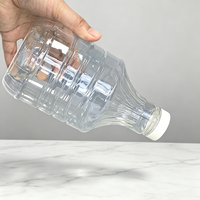 Bouteilles en plastique PET de qualité alimentaire vides de 1000 ml (32 onces) pour sauces et vinaigrettes, contenants en plastique pour condiments, pâte de sésame et confiture