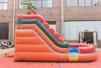 Château gonflable d'extérieur, trampoline gonflable orange
