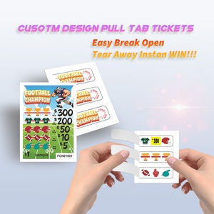 Fully Inspected Variable Data CMYK Printed Instant Pull Tab Lottery Tickets with High Data Security - Product Image 3