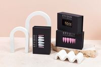 Boîte rigide magnétique personnalisée avec logo, outils de beauté pour les ongles pour femmes, revêtement UV, paillettes, gaufrage, laminage mat, pressage à l'air