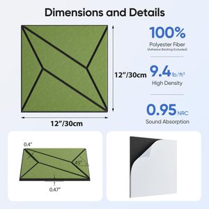 Panneau d'affichage mural en fibre de polyester acoustique absorbant le son, contrôle du bruit acoustique PET - Product Image 2