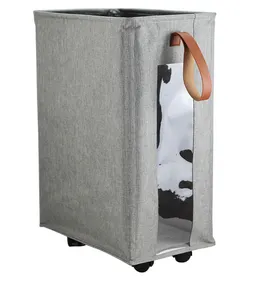 Dirty Clothes foldable Laundry Hamper with Wheels