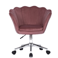 Fauteuil de direction pivotant en tissu gris au design moderne et luxueux avec structure en fer, confortable et réglable pour salon et bureau