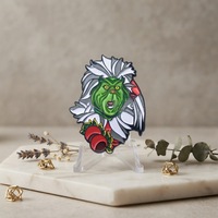 2027 En gros Badges en métal personnalisés pour revers, émail souple et dur, nickelé noir, imprimés UV, motifs fruits, prières, fées, diplôme, tampon