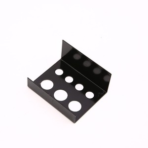 Équipement professionnel de tatouage, porte-encre en acier inoxydable perforé, 7 trous, noir, pour fournitures de tatouage - Product Image 5
