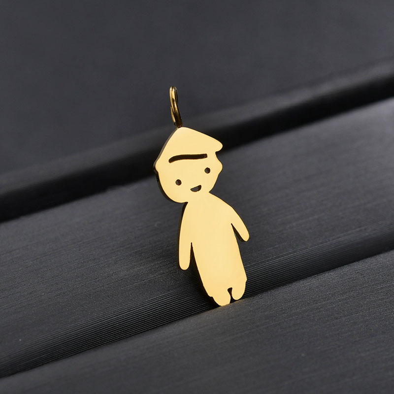 gold color-boy pendant