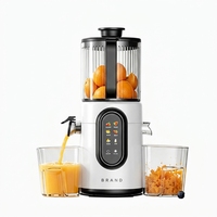 Extracteur de jus à froid 110V/220V avec grande goulotte d'alimentation, presseur lent, anti-humidité, certifié CE/RoHS, pour la fabrication de glaces maison, OEM