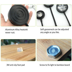 Lámpara LED <span class=keywords><strong>de</strong></span> espectro completo para acuario, con tablero <span class=keywords><strong>de</strong></span> bambú, para plantas suculentas en maceta, paisaje en miniatura, pecera nano para betta. - Product Image 5