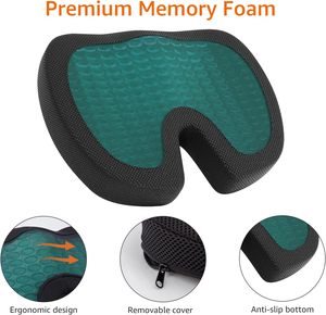 <span class=keywords><strong>Coussin</strong></span> de siège <span class=keywords><strong>ergonomique</strong></span> en mousse à mémoire de forme, <span class=keywords><strong>coussin</strong></span> rafraîchissant respirant en <span class=keywords><strong>bambou</strong></span> avec tissu personnalisé pour une utilisation prolongée - Product Image 3