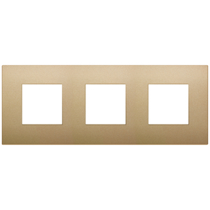 <b>Plate</b> 6M (2+2+2) Int71 Matt Gold 23.2 Cm Length Wall <b>Switch</b> Cover - Product Image 1