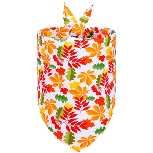 باندانا للكلاب مخصصة بالجملة لفصلي الخريف والشتاء، إكسسوار مثلث الشكل من البوليستر لحفلات عيد الشكر - Product Image 6