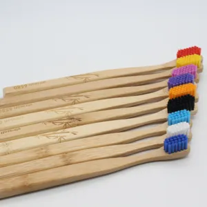 Free Sample Custom Wholesale Biodegradable Soft Toothbrush Charcoal Bamboo Toothbrush suppliers