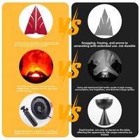 Lampe LED verticale effet flamme 30 cm, design plastique et fer, style torche, feu simulé électronique pour fêtes et Halloween