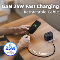 Worldplug 25W GaN Technology PD QC Adaptateur Taille compacte Prise internationale Chargeur de voyage pour ordinateur portable Autres appareils inclus